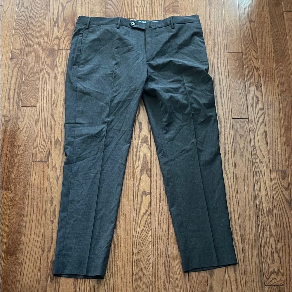 PT Torino Skinny Fit Techno Washable Wool Pants Charcoal Grey Men’s Sz 52 Italy